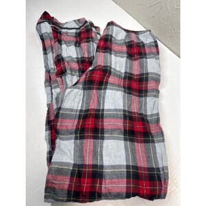 Victoria's Secret Pajama Pants Red Black White Plaid Elastic Waist Womens Small